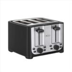 bella 4 Slice Toaster with Auto Shut Off, Extra Wide Slots & Removable Crumb Tray and Cancel, Defrost & Reheat Function, Toast Bread & Bagel, Black - Image 2