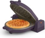 bella Flip-n-Store Waffle Maker, EverGood™ Ceramic Nonstick Coating, Fits-anywhere™ Kitchenware, Power Indicator Light & Touch Handle, 7” Wide & 1" Deep Plates, 1000 Watt, Plum - Image 2