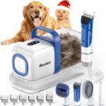 buenkee Dog Grooming Kit with Vacuum, 15000Pa Pet Hair Clipper and Shedding Brush, 50dB Low Noise, 2L Capacity, White - Image 2