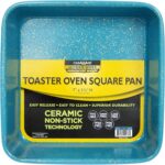 casaWare 7-Inch Toaster Oven Ultimate Series Commercial Weight Ceramic Non-Stick Coating Square Pan (Blue Granite) - Image 2