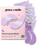 grace & stella Retinol Under Eye Patches for Puffy Eyes & Dark Circles - Restoring Gel Under Eye Masks with Hyaluronic Acid - Birthday Gifts for Women, Bachelorette Party Favors (Purple, 24 Pairs) - Image 2