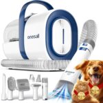 oneisall Dog Grooming Vacuum, Pet Grooming Vacuum with Clipper Nail Grinder, 1.5L Dust Cup Dog deshedding Brush with 7 Tools for Shedding Pet Hair, Home Cleaning(Blue) - Image 2